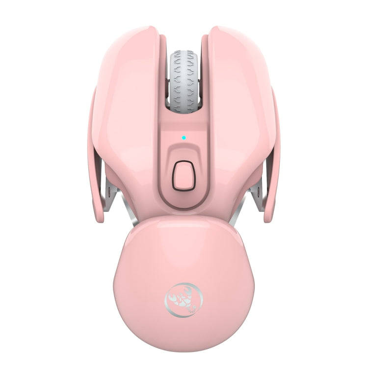 HXSJ T37 2.4GHz 1600dpi 3-modes Adjustable Wireless Mute Mouse (Pink)