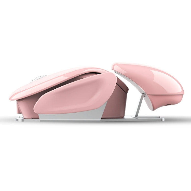HXSJ T37 2.4GHz 1600dpi 3-modes Adjustable Wireless Mute Mouse (Pink)