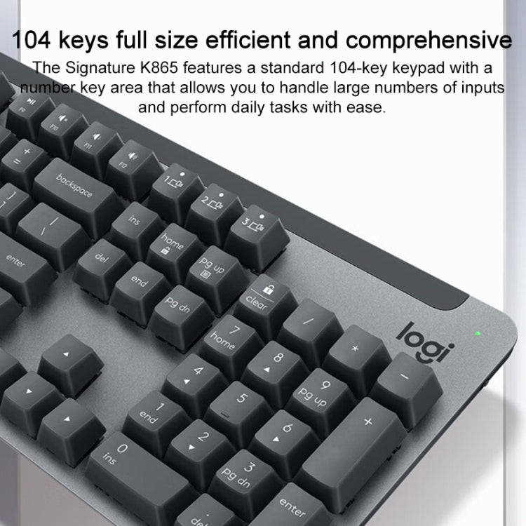 Logitech K865 104 Keys Wireless Bluetooth Mechanical Keyboard, Red Shaft (Pink)