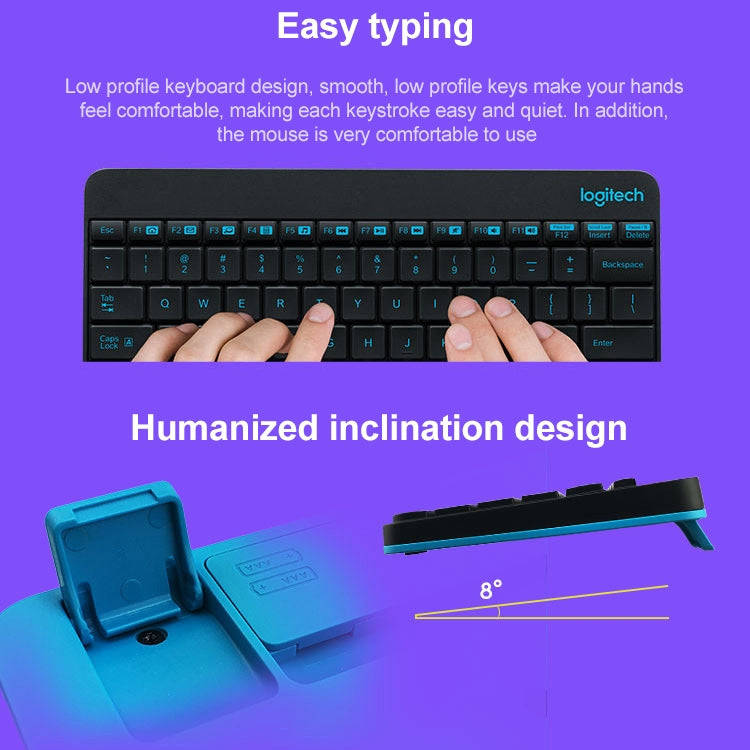 Logitech MK245 Nano Wireless Keyboard Mouse Set (White)