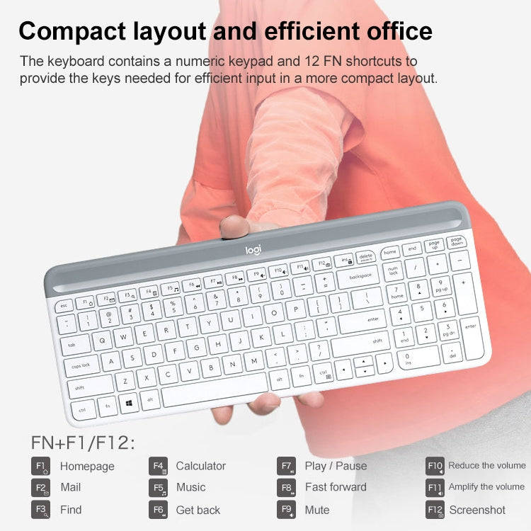 Logitech MK470 Wireless Silence Keyboard Mouse Set (Black)