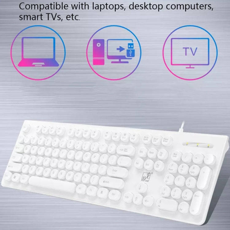 ZGB S500 Square Key USB Wired Computer Keyboard(Black)