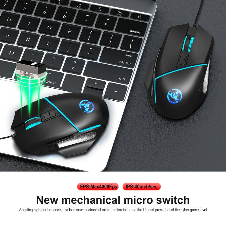 HXSJ  V100 + A876 Mobile Game One Hand Wired Keyboard + Mouse Set