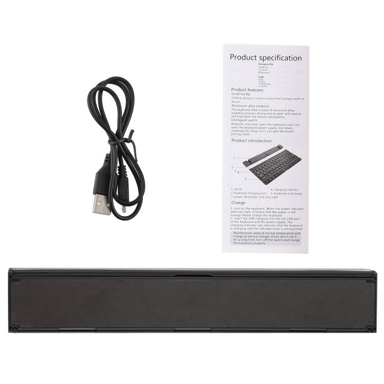 GK808 Ultra-thin Foldable Bluetooth V3.0 Keyboard, Built-in Holder, Support Android / iOS / Windo...