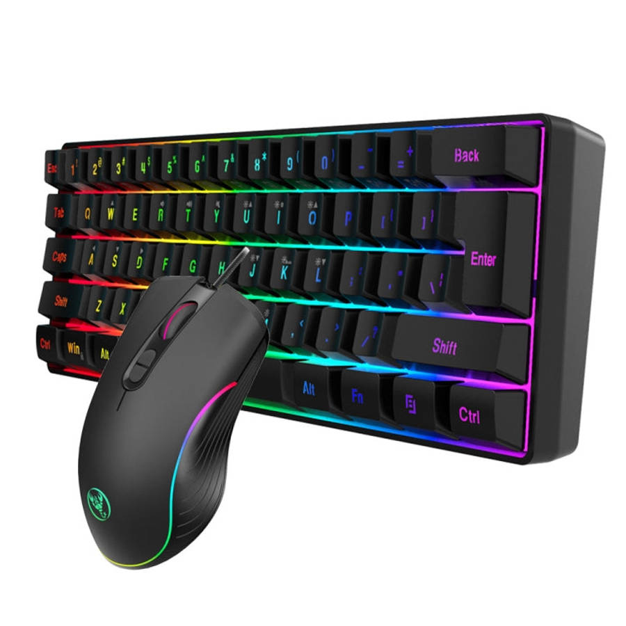 HXSJ V700B+A867 Wired RGB Backlit Keyboard and Mouse Set