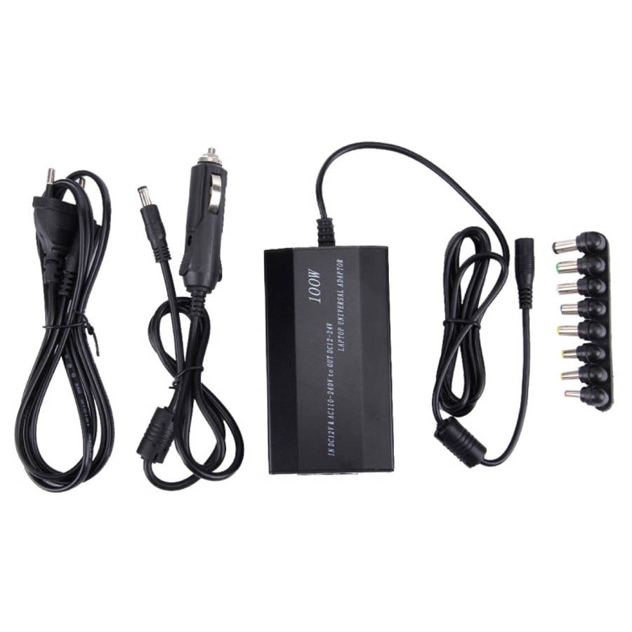 Laptop Notebook Power 100W Universal Charger with Car Charger & AC Power Adapter & 8 Power Adapte...
