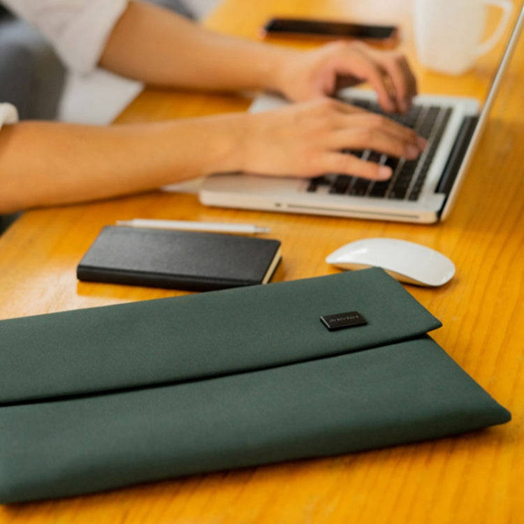 POFOKO E200 Series Polyester Waterproof Laptop Sleeve Bag for 14-15.4 inch Laptops (Green)
