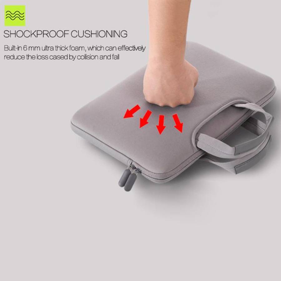 15.6 inch Portable Air Permeable Handheld Sleeve Bag for Laptops, Size: 41.5x30.0x3.5cm(Grey)
