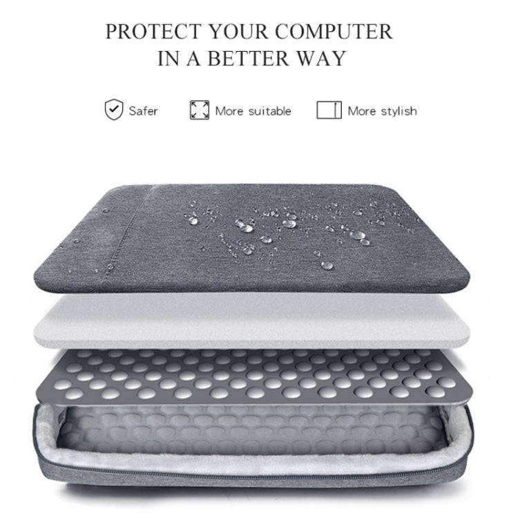 ND04 Oxford Cloth Waterproof Laptop Handbag for 13.3 inch Laptops, with Trunk Trolley Strap(Dark ...