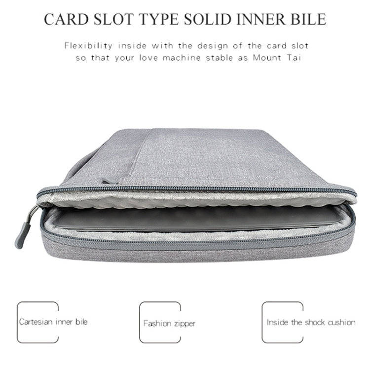 Oxford Cloth Waterproof Laptop Handbag for 15.4 inch Laptops, with Trunk Trolley Strap(Grey)