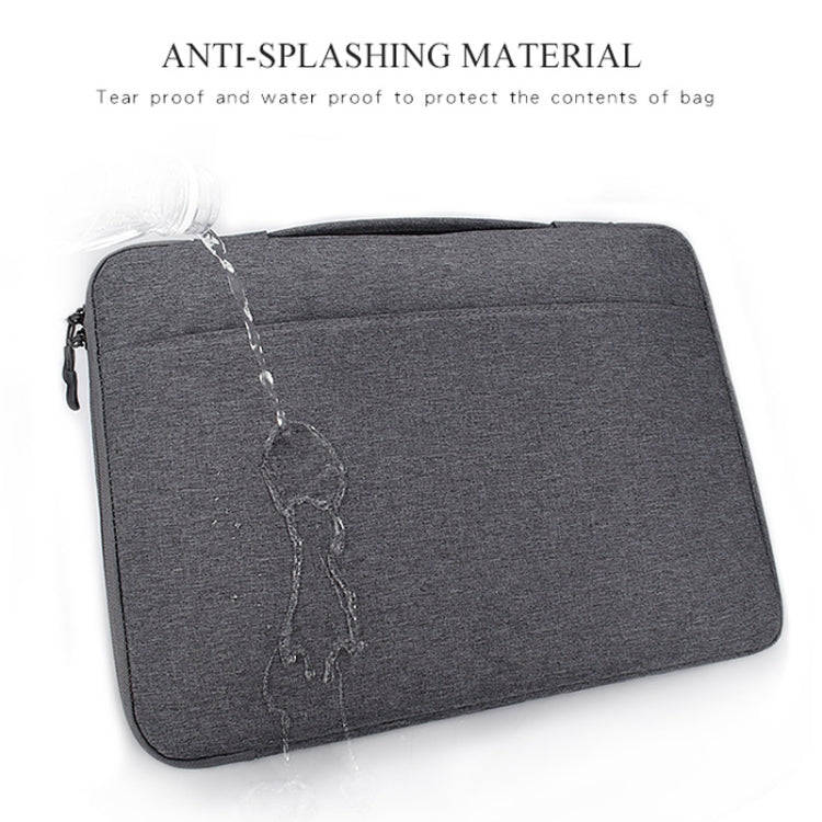 Oxford Cloth Waterproof Laptop Handbag for 15.4 inch Laptops, with Trunk Trolley Strap(Grey)