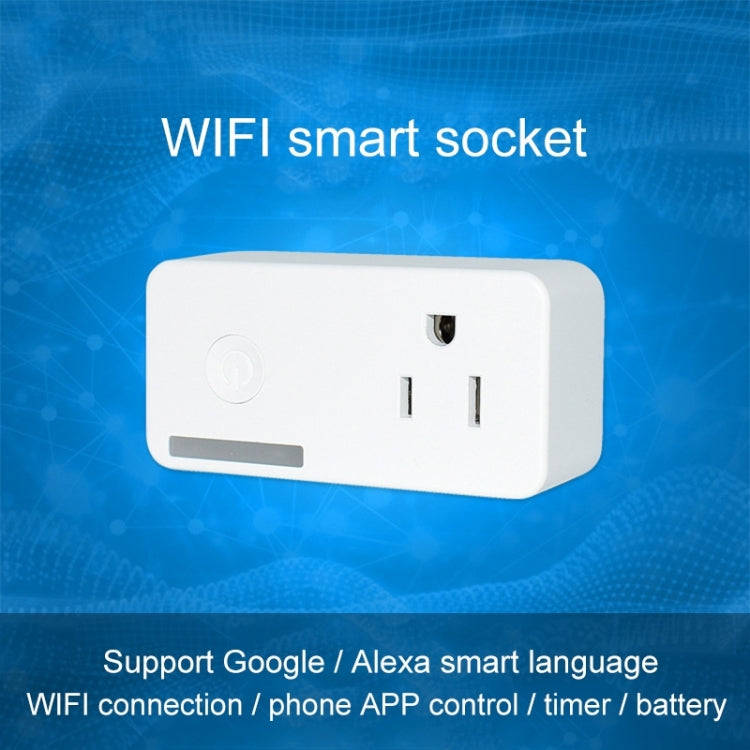 10A WiFi 2.4GHz APP Remote Control Timing Smart Socket Works with Alexa & Google Home, AC 110-250...