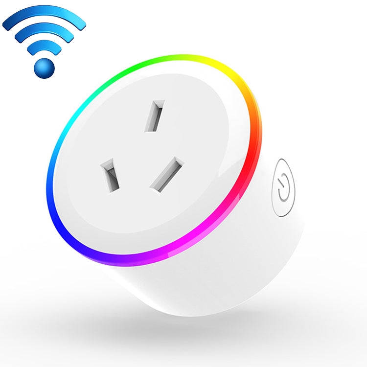 10A RGB Scene Light WiFi Remote Control Smart Socket Works with Alexa & Google Home & IFTTT, AC 1...