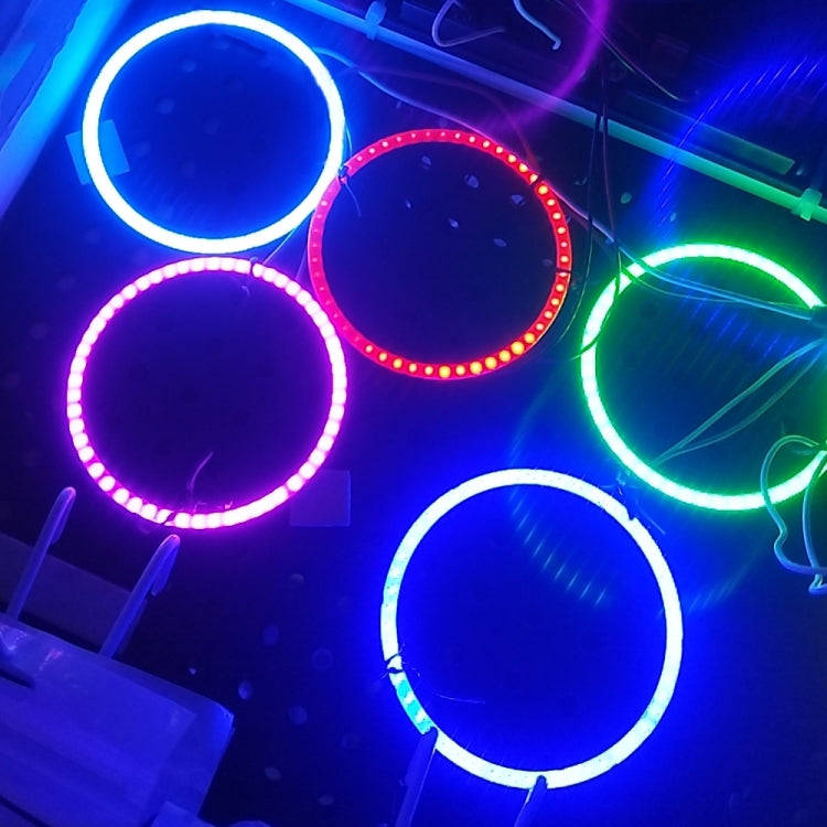 90mm 3W DIY Assembly Light COB LED Decorative Circle DC9V (Ice Blue Light)