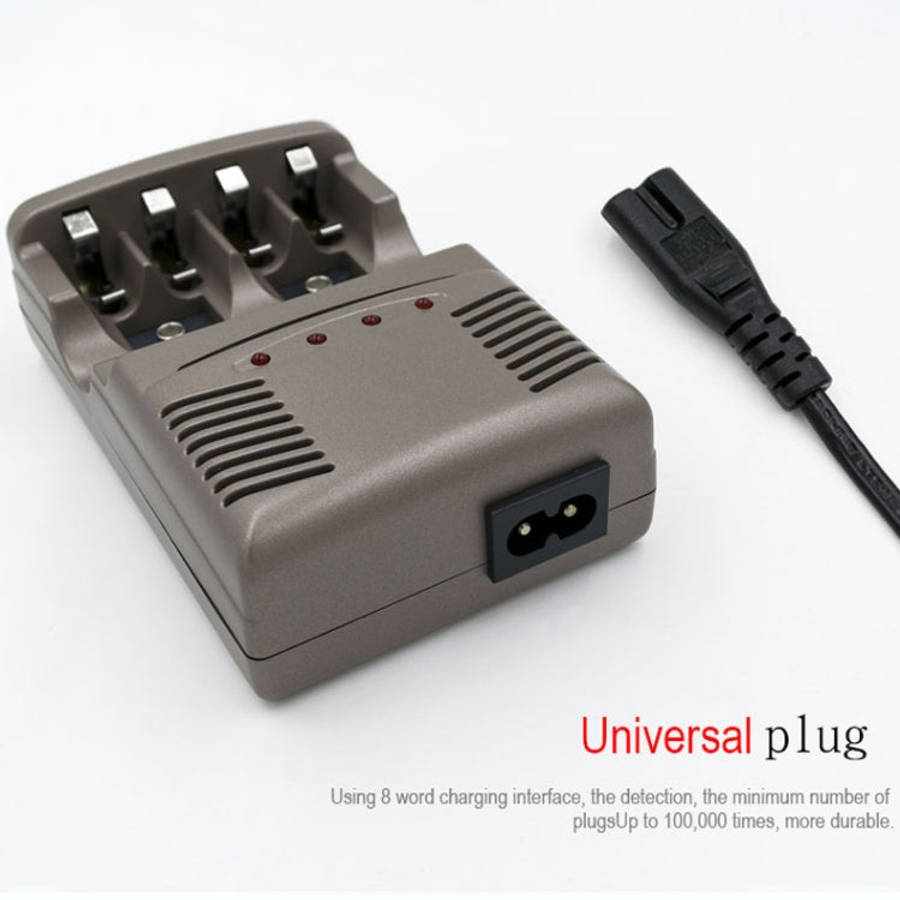 DC 100-240V 4 Slot Battery Charger for AA & AAA & 9V Ni-MH Battery, US Plug