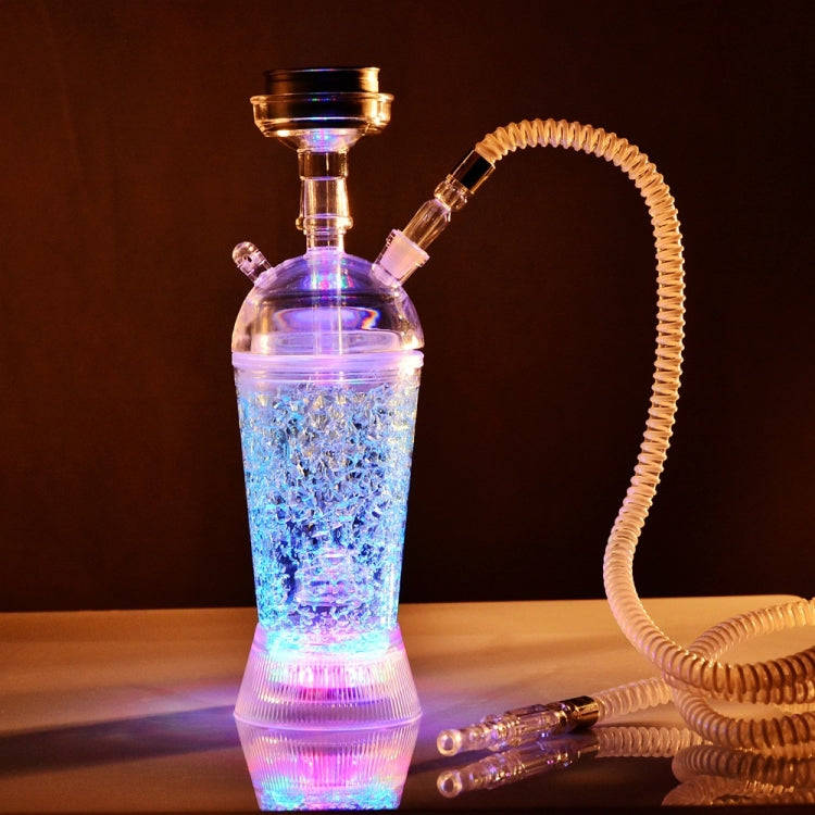 GDH-01 Acrylic Single Pipe Hookah Set (Blue)
