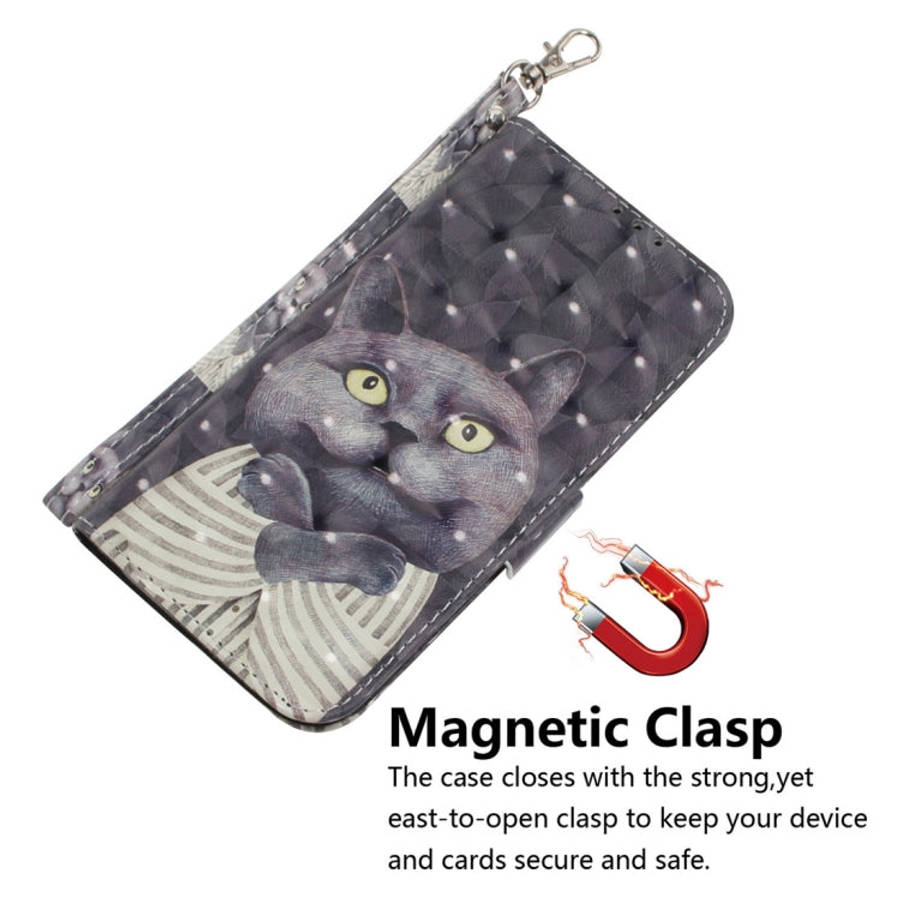3D Colored Drawing Hug Cat Pattern Horizontal Flip Leather Case for LG Q Stylo 5, with Holder & C...