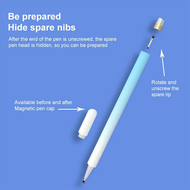 Universal Nano Disc Nib Capacitive Stylus Pen with Magnetic Cap & Spare Nib (Black)