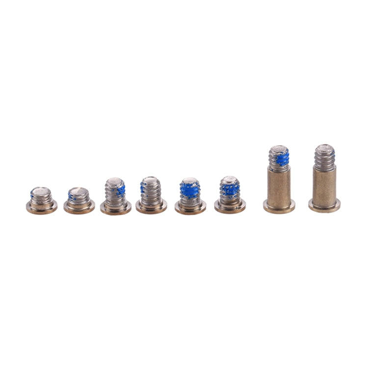 8 in 1 for Macbook 12 inch A1534 Computer Case Bottom Cover Screws (2 Long + 6 Short)(Gold)