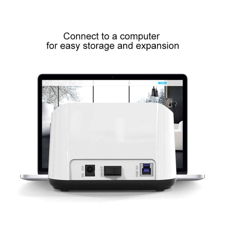 Blueendless 2.5 / 3.5 inch SATA USB 3.0 2 Bay Hard Drive Dock (EU Plug)