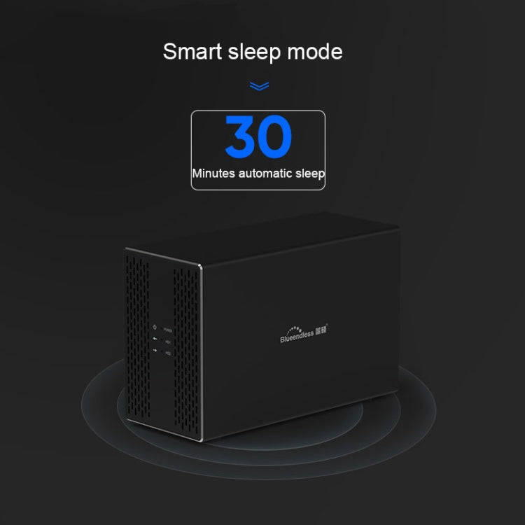 Blueendless Type-C / USB-C Interface 3.5 inch 2 Bay RAID Combination Array HDD External Enclosure...