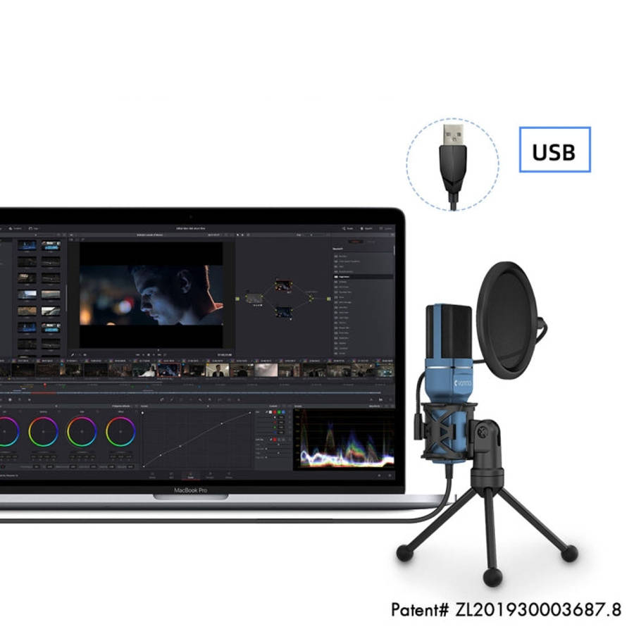 Yanmai SF-777 1.4m Computer Game Recording Condenser Microphone with Pop Filter & Tripod Stand (B...