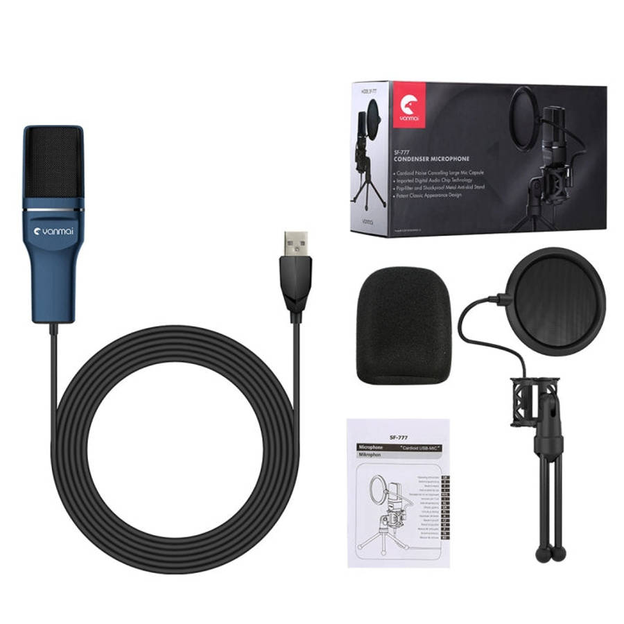 Yanmai SF-777 1.4m Computer Game Recording Condenser Microphone with Pop Filter & Tripod Stand (B...