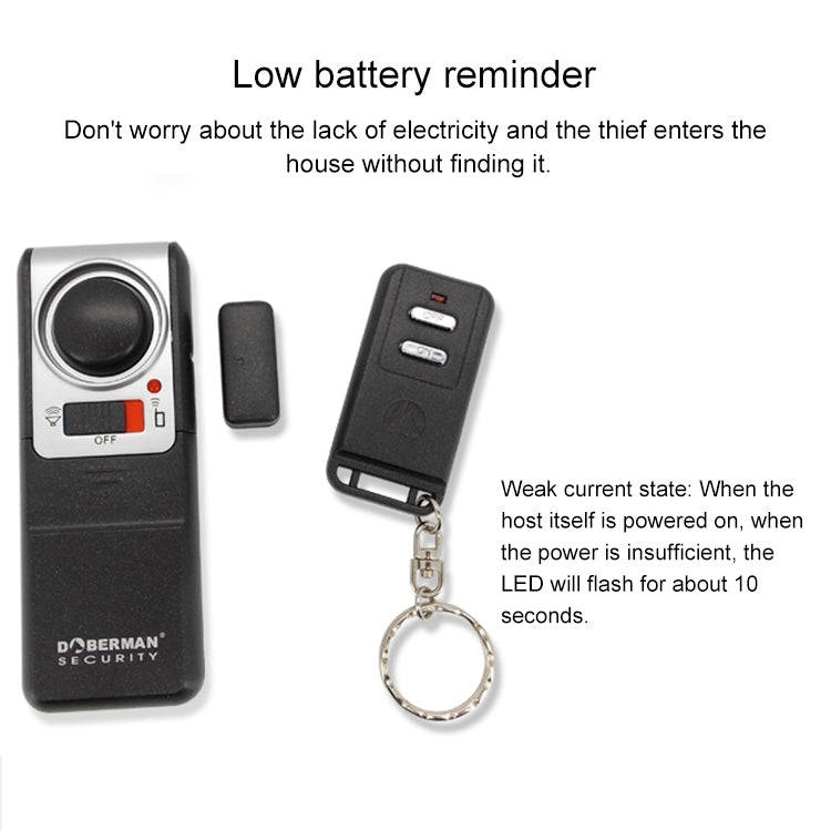 DOBERMAN SE-0137 4 in 1 Household Anti-theft Door and Window Magnetic Spring Sensor Super Loud Si...