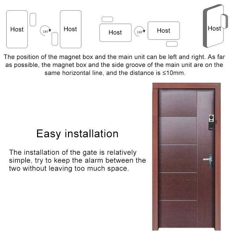 DOBERMAN SE-0137 4 in 1 Household Anti-theft Door and Window Magnetic Spring Sensor Super Loud Si...