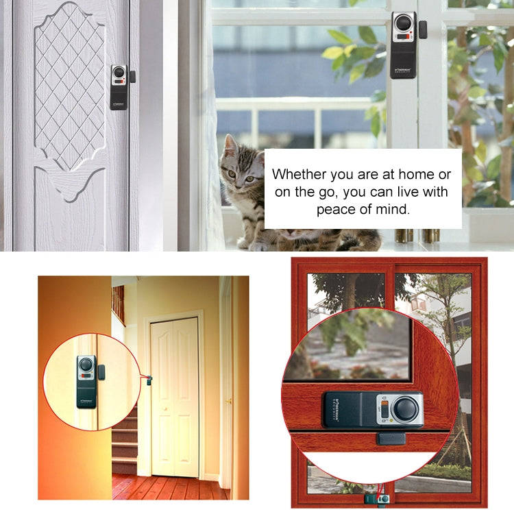 DOBERMAN SE-0137 4 in 1 Household Anti-theft Door and Window Magnetic Spring Sensor Super Loud Si...