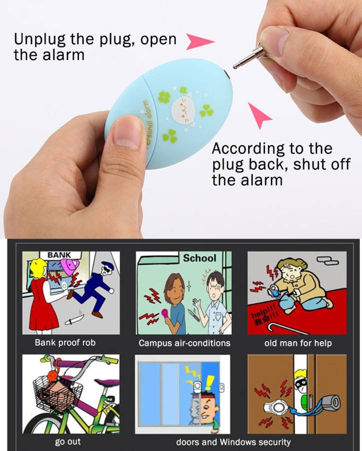 Mini Safe Football Loud Personal Alarm with Anti-Rape for Girl and Kids, 120Db Alarm(Pink)