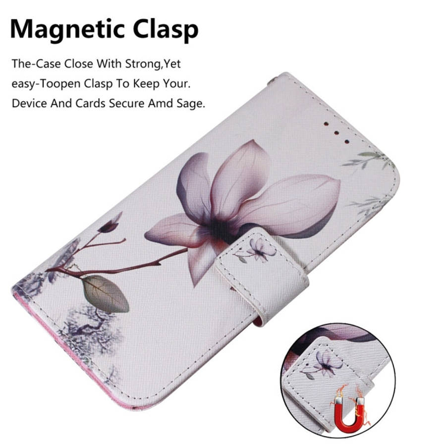 Magnolia Flower Pattern Coloured Drawing Horizontal Flip Leather Case for Motorola Moto G7 Power,...