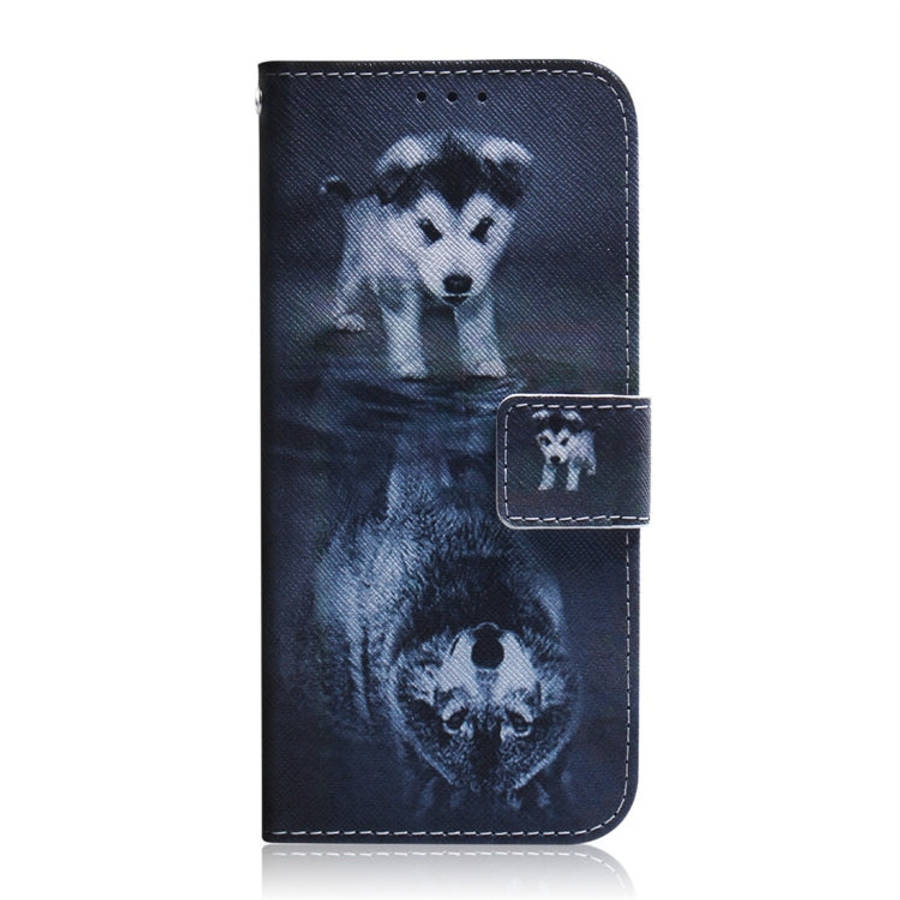 Wolf and Dog Pattern Coloured Drawing Horizontal Flip Leather Case for Motorola Moto G7 / Moto G7...