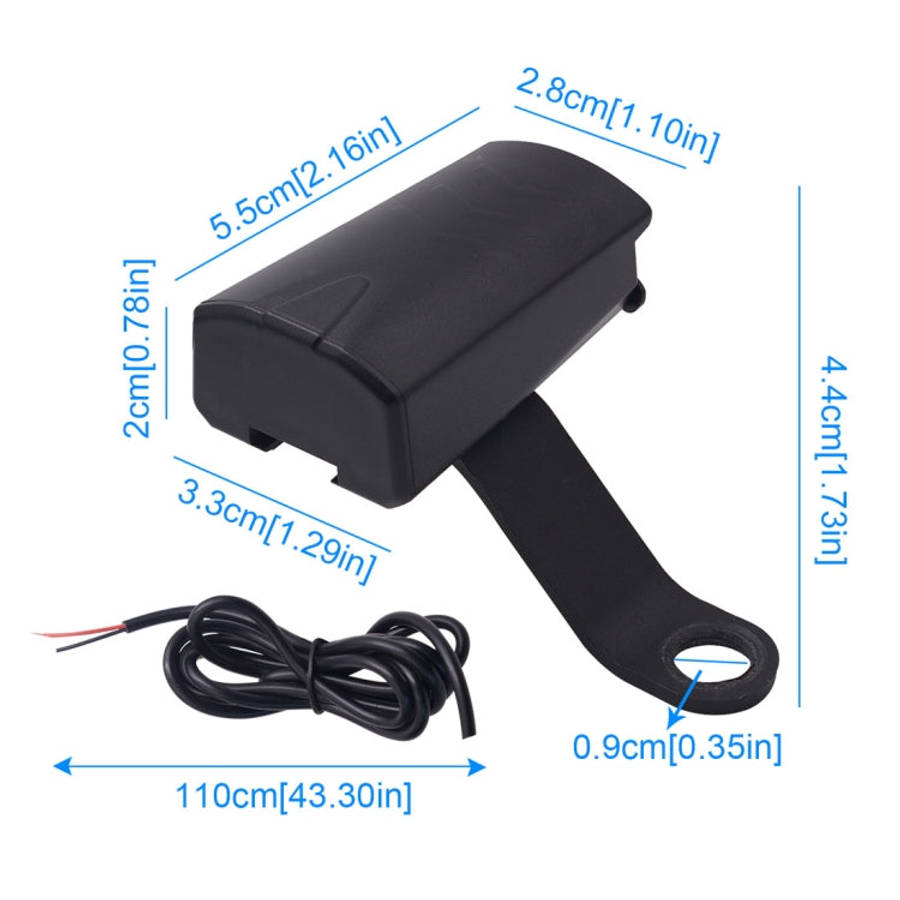 Motorcycle Waterproof DC 8-32V 5V / 1.2A Rearview Mirror USB Phone Charger Adapter, with Indicato...