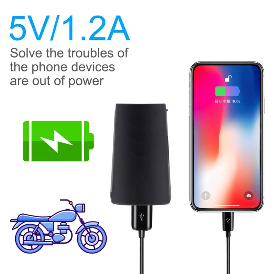 Motorcycle Waterproof DC 8-32V 5V / 1.2A Rearview Mirror USB Phone Charger Adapter, with Indicato...