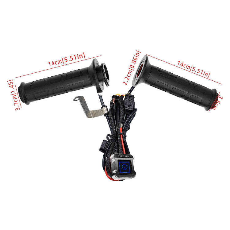 WUPP ZH-983C1 Motorcycle Modified Intelligent Electric Heating Hand Cover Heated Grip Handlebar w...