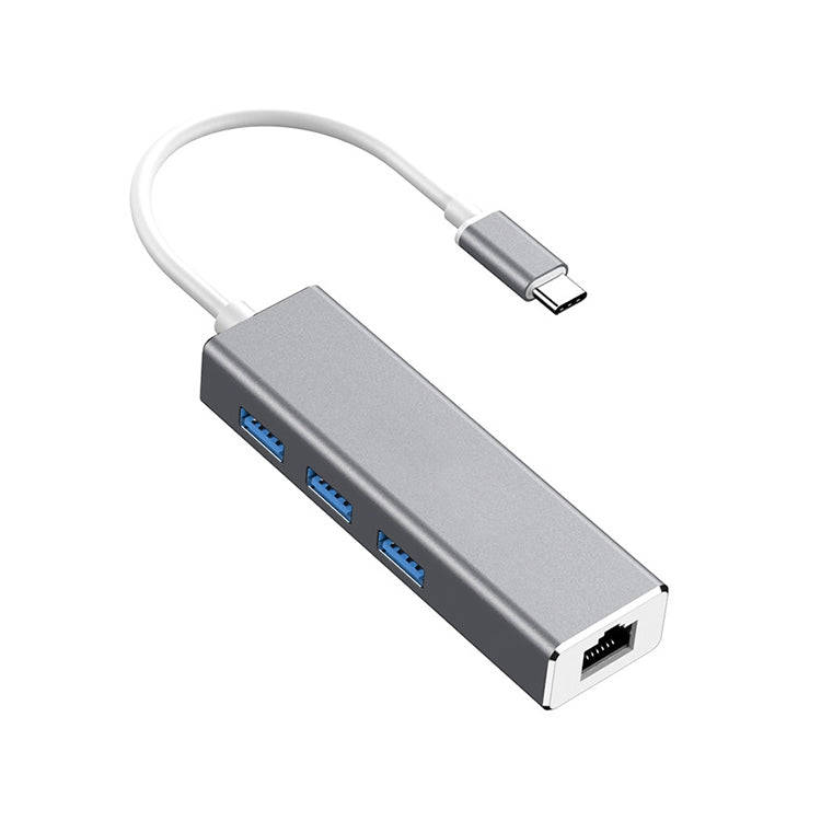 USB-C / Type-C to Gigabit Ethernet RJ45 & 3 x USB 3.0 Adapter Converter HUB, Computer External Ta...
