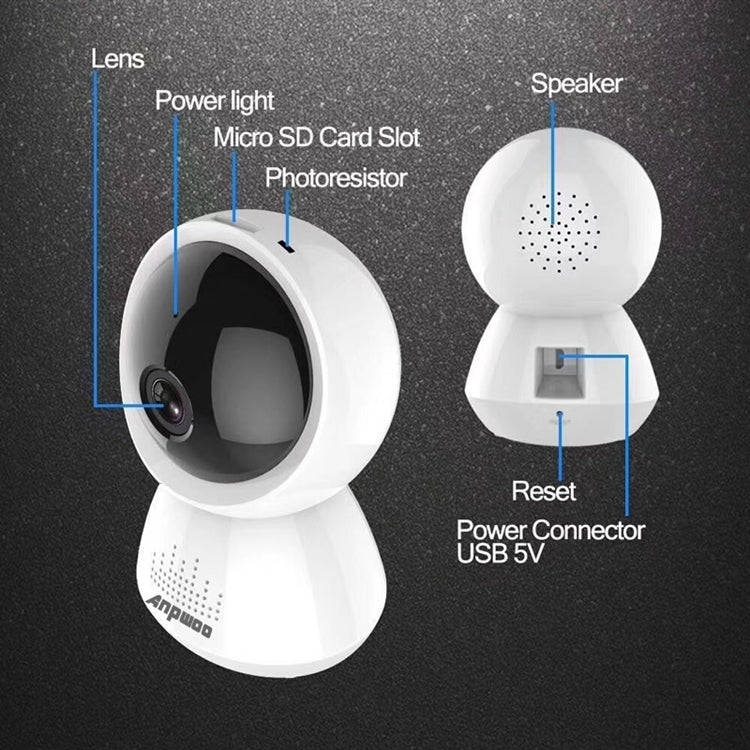 Anpwoo AP005 2.0MP 1080P 1/2.7 inch CMOS HD WiFi IP Camera, Support Motion Detection / Night Visi...