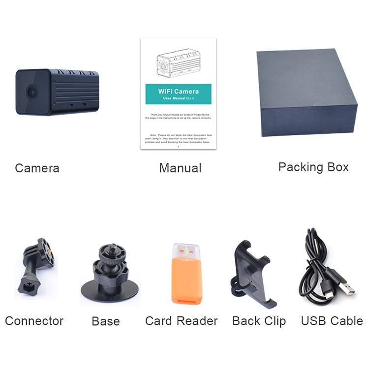 WD9 1080P WiFi Network Remote Monitoring Camera, Support Motion Detection / Infrared Night Vision...