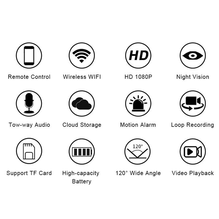 WD9 1080P WiFi Network Remote Monitoring Camera, Support Motion Detection / Infrared Night Vision...