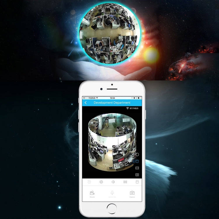ESCAM Shark QP180 960P 360 Degrees Fisheye Lens 1.3MP WiFi IP Camera, Support Motion Detection / ...