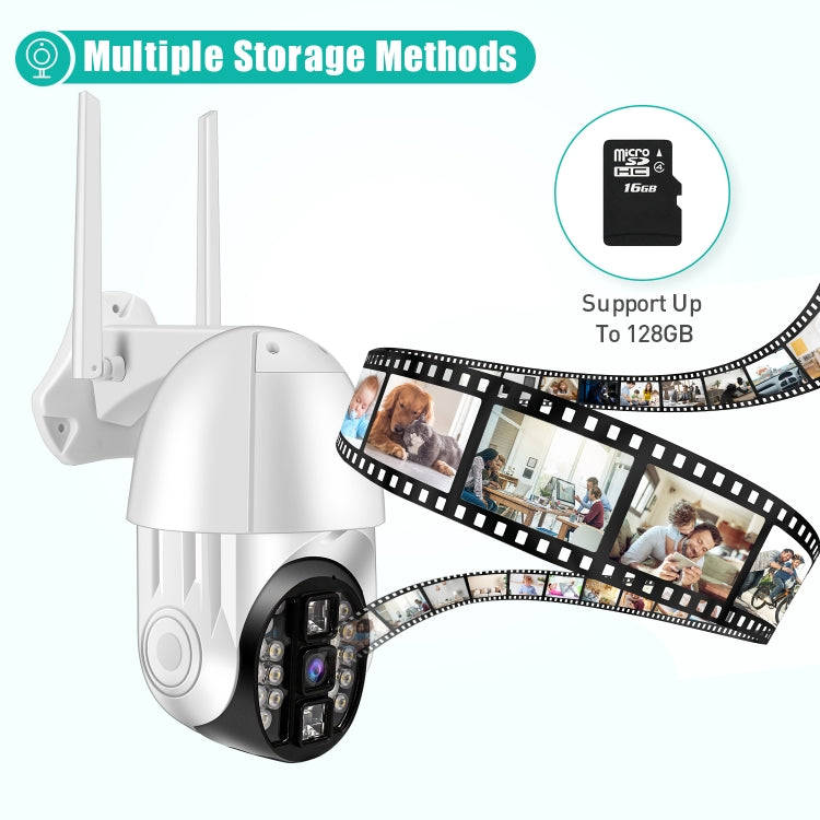 QX33 1080P Panoramic PTZ 360 Degree Rotating WIFI Camera, Support Day and Night Full Color & Two-...
