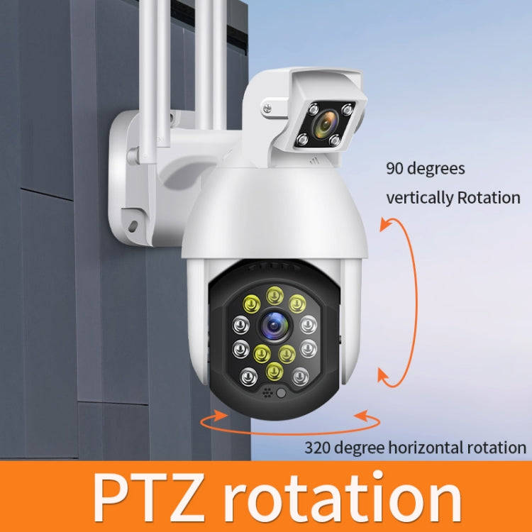 QX41 1080P 2.0MP Dual Lens IP66 Waterproof Panoramic PTZ WIFI Camera, Support Day and Night Full ...