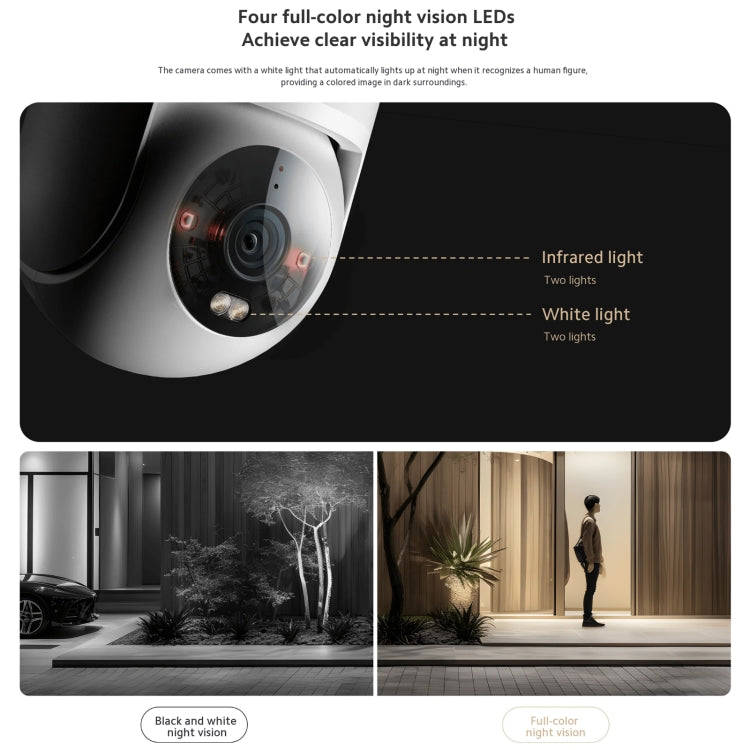 Original Xiaomi CW300 4MP Outdoor Camera IP66 Waterproof Full Color Night Vision WiFi Camera, US ...