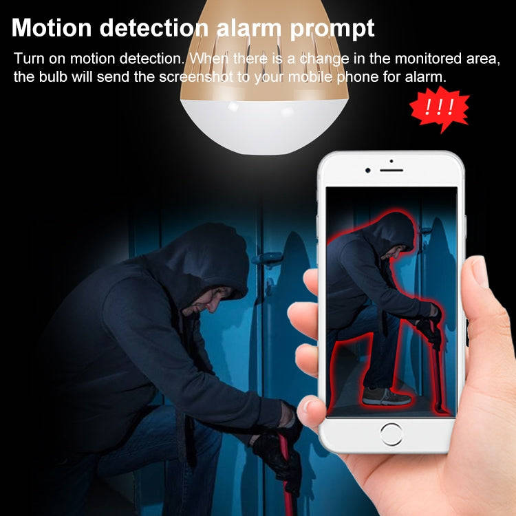 DP3 1.3 Megapixel Panoramic Universal Light Bulb Camera Mobile Phone Remote Installation Home Net...