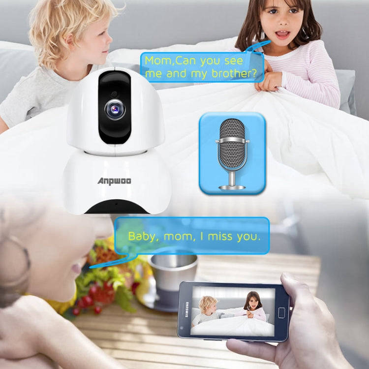 Anpwoo-YT003 2.0 Mega 3.6mm Lens Wide Angle 1080P Smart WIFI Monitor Camera , Support Night Visio...