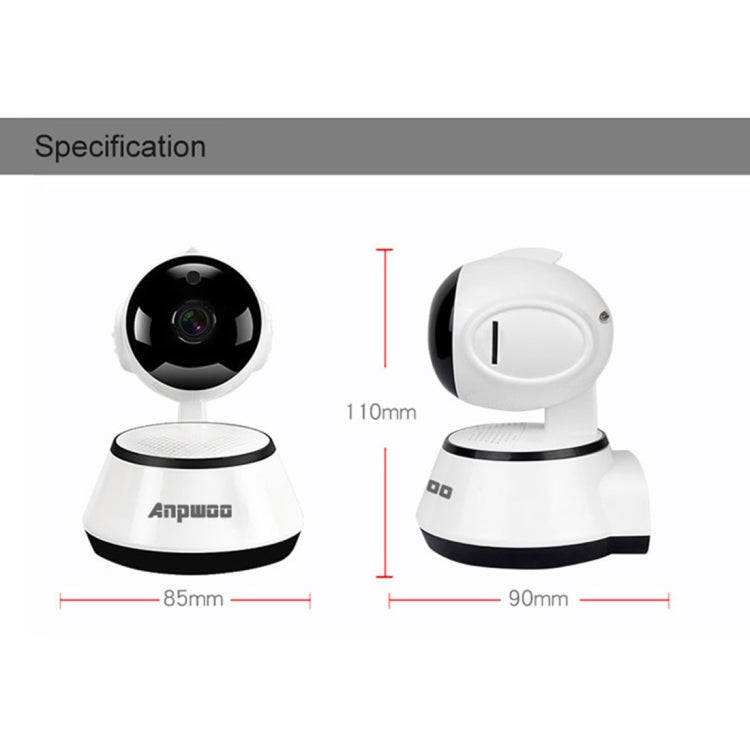 Anpwoo YT001 720P HD WiFi IP Camera with 6 PCS Infrared LEDs, Support Motion Detection & Night Vi...