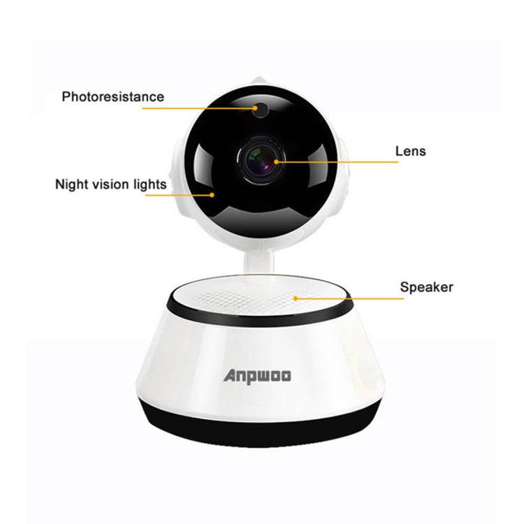 Anpwoo YT001 720P HD WiFi IP Camera with 6 PCS Infrared LEDs, Support Motion Detection & Night Vi...