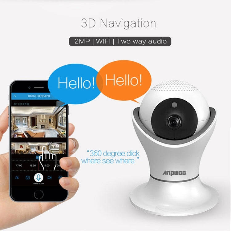 Anpwoo Hercules GM8135+SC2145 1080P HD WiFi IP Camera, Support Motion Detection & Infrared Night ...