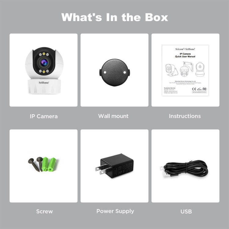 SriHome SH046 4.0 Million Pixels FHD Low Power Consumption Wireless Home Security Camera System (...
